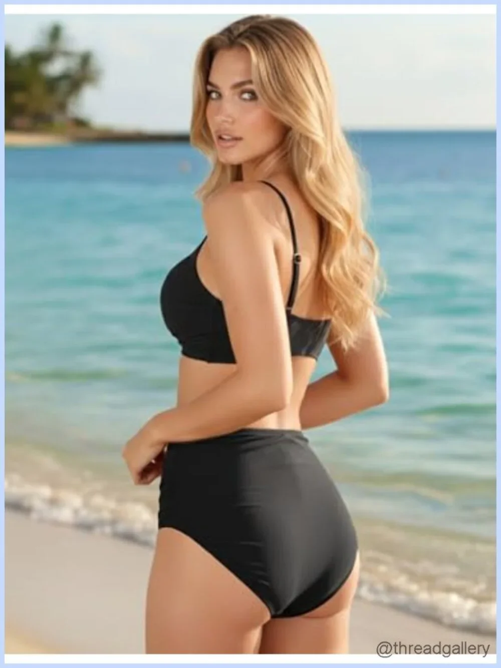 High Waisted Bikini Set Women Twist Front V Neck Two Piece Swimsuit Ruched